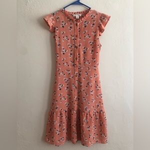 Orange Floral Dress